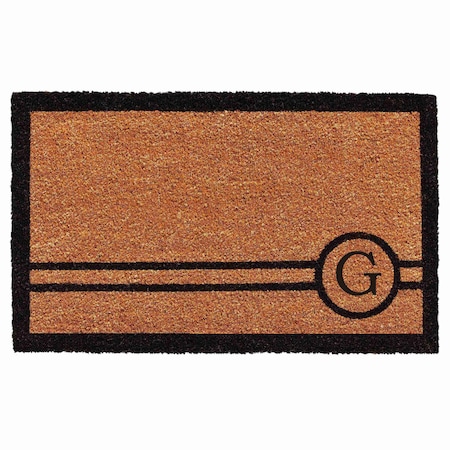 Calloway Mills Monogram Door Mat, Black, Natural, 18 in W x 30 in L 153071830G